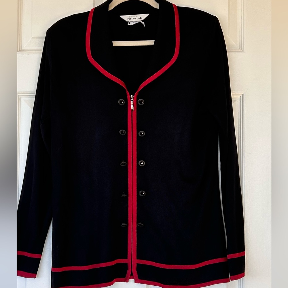 Misook Women’s Full‎ Zip Sweater XS, Runs Big